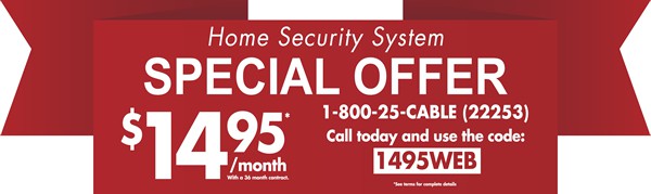 14.95 per month Fearing's home security system offer using codee 1495web