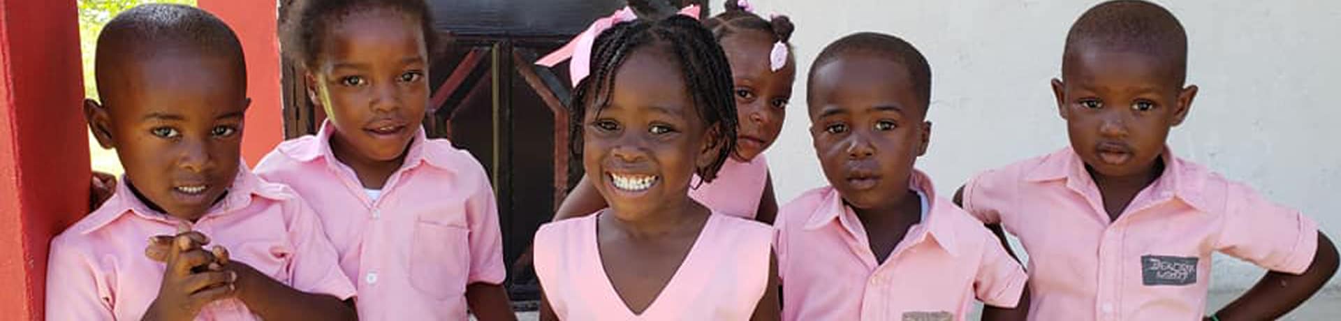 Making a difference: photo of school children in Haiti at the Schools for Haiti